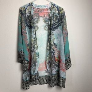 New Soft Surroundings Sequin Open Kimono size S